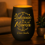 Personalisiertes Windlicht Bei Mama mit Gravur für Mama & Papa – Motiv 2