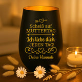 Personalisiertes Windlicht mit Gravur zum Muttertag für Mama