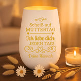 Personalisiertes Windlicht mit Gravur zum Muttertag für Mama – Motiv 4