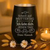 Personalisiertes Windlicht mit Gravur zum Muttertag für Mama – Motiv 7