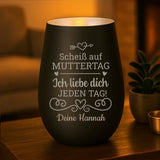 Personalisiertes Windlicht mit Gravur zum Muttertag für Mama – Motiv 8