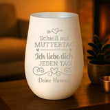 Personalisiertes Windlicht mit Gravur zum Muttertag für Mama – Motiv 11