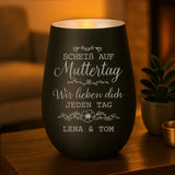 Personalisiertes Windlicht mit Gravur für Mama & Papa – Jeden Tag – Motiv 8