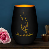 Personalisiertes Windlicht Forever love mit Gravur für Paare – Motiv 3