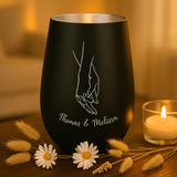 Personalisiertes Windlicht Forever love mit Gravur für Paare – Motiv 8
