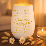 Personalisiertes Windlicht mit Gravur für die Familie – Familienglück – Motiv 3