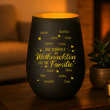 Personalisiertes Windlicht Das Schönste an Weihnachten mit Gravur für die Familie – Motiv 2