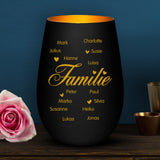 Personalisiertes Windlicht mit Gravur für die Familie – Familie ist... – Motiv 3