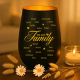 Personalisiertes Windlicht We are Family mit Gravur für die Familie