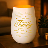 Personalisiertes Windlicht We are Family mit Gravur für die Familie – Motiv 5