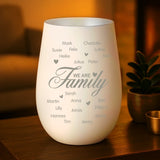 Personalisiertes Windlicht We are Family mit Gravur für die Familie – Motiv 11