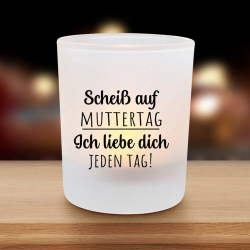 Unsere Mama - Personalisierter Teelichthalter für Mama