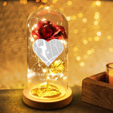 Personalisierte Goldene Rose mit Druck, Karte und Koordinaten für Paare – Wo wir uns fanden – Motiv 3