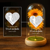 Personalisierte Goldene Rose mit Druck, Karte und Koordinaten für Paare – Wo wir uns fanden – Motiv 9