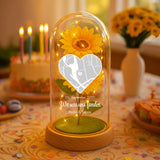 Personalisierte Goldene Rose mit Druck, Karte und Koordinaten für Paare – Wo wir uns fanden – Motiv 10