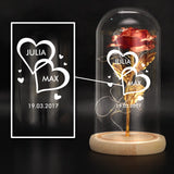 Personalisierte Goldene Rose Ich liebe dich für Paare – Motiv 2