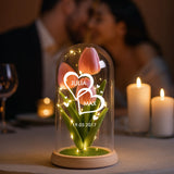 Personalisierte Goldene Rose Ich liebe dich für Paare – Motiv 6
