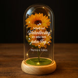 Personalisierte Goldene Rose mit LED-Licht für Paare zum Valentinstag – Valentinsgruß – Motiv 8