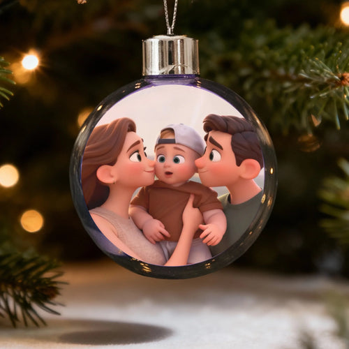 Personalisierte Christbaumkugel mit Foto & Druck zur Weihnacht Weihnachtszauber