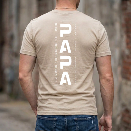 Personalisiertes T-Shirt mit Druck für Papa – Meine Liebsten – Motiv 2