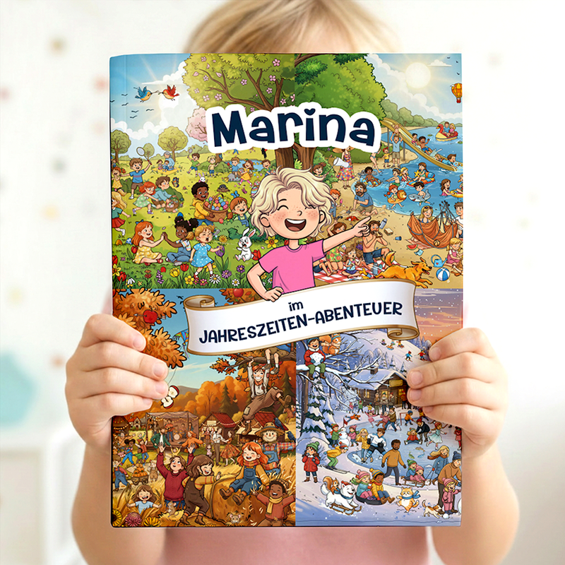 Jahreszeiten – Personalisiertes Wimmelbuch für Kinder
