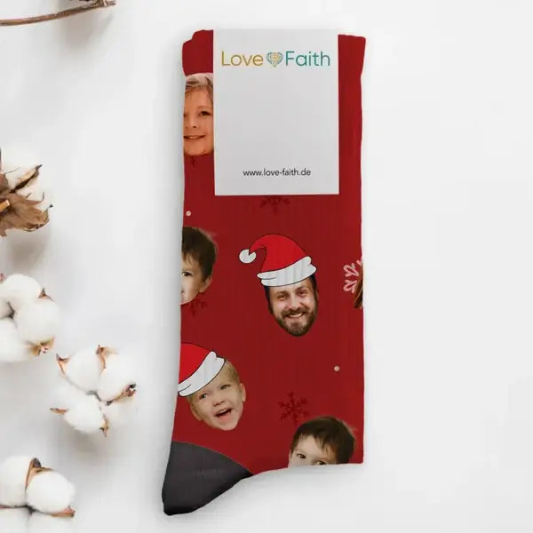 Personalisierte Socken für Weihnachten mit Bild 