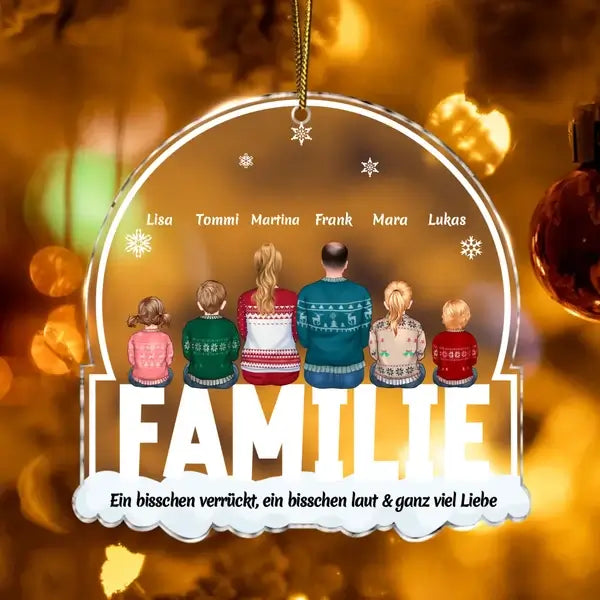 Weihnachtsbaum Anhänger personalisiert mit Familie und Namen