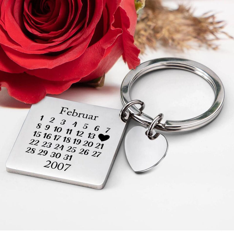 Unser Tag - Paar-Metallschlüsselanhänger